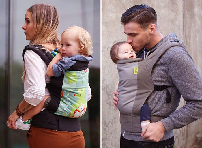 آغوشی نوزاد از جلو و پشت