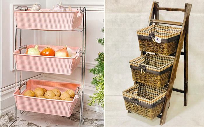 سبد پیاز و سیب زمینی