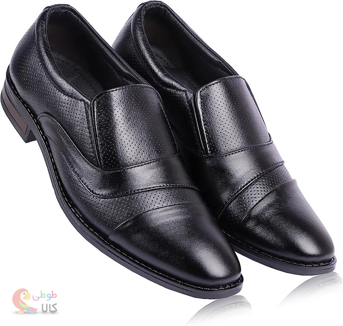 عکس کفش چرم اصل مردانه مشکی