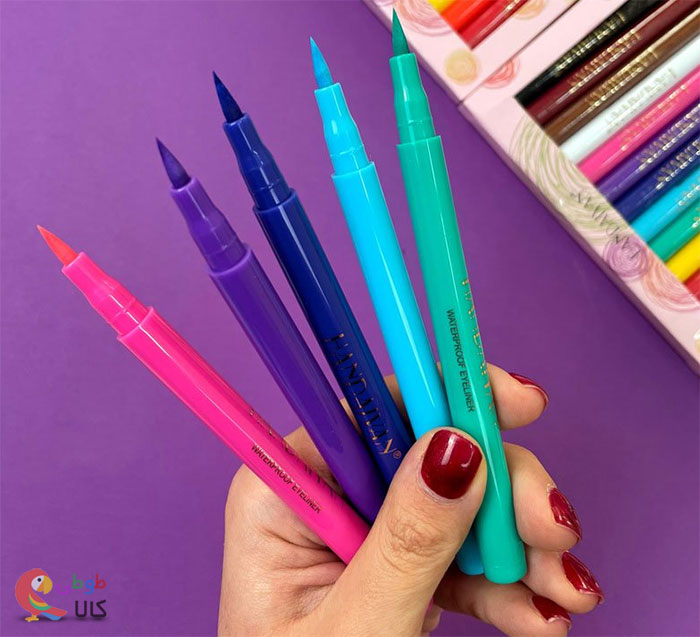 عکس خط چشم ماژیکی رنگی