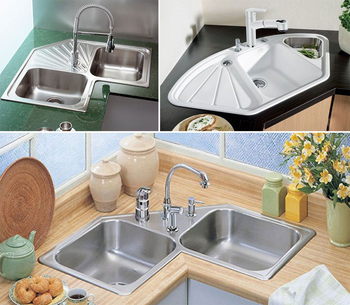 سینک ظرفشویی گوشه ای