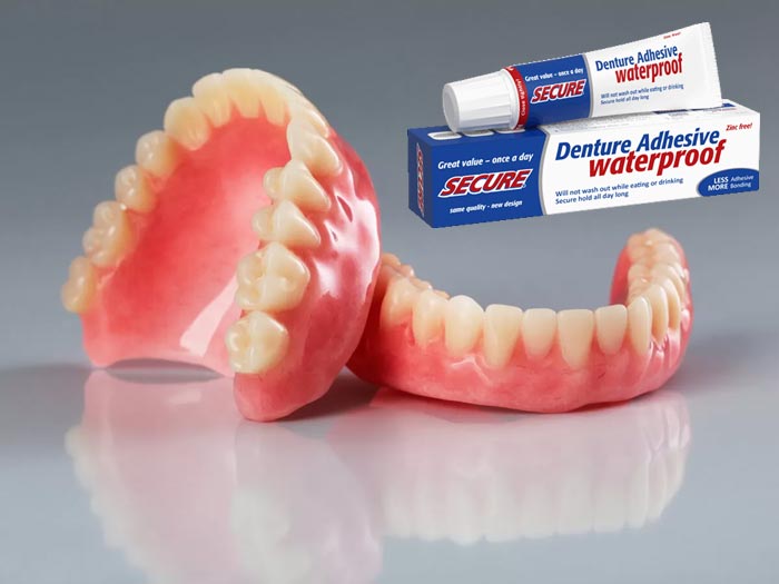 عکس چسب دندان مصنوعی