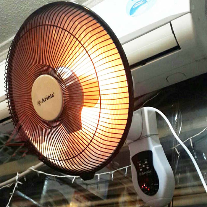 بخاری فن دار دیواری برقی