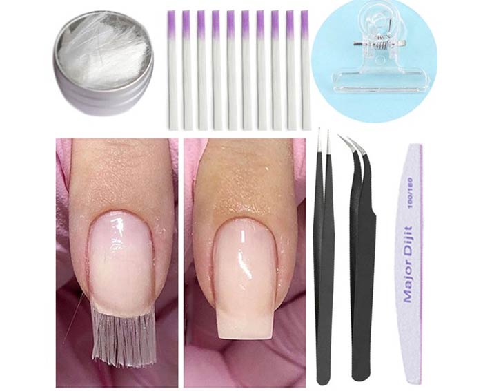 ناخن مصنوعی ابریشمی یا فایبرگلاس