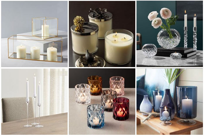 انواع جاشمعی شیشه ای