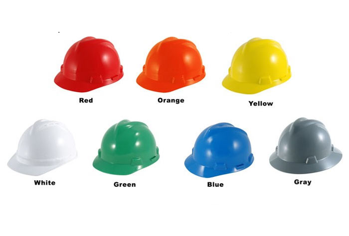انواع رنگ های کلاه ایمنی