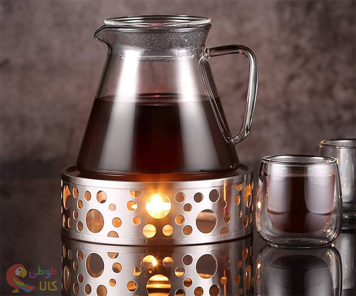 عکس پایه وارمر قوری فلزی