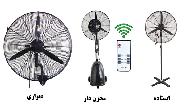 انواع پنکه مه پاش