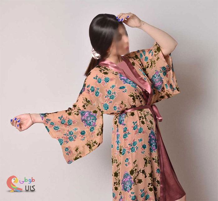 عکس روبدوشامبر نانه طرح دار