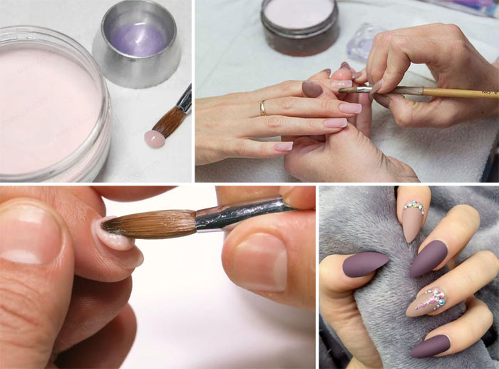 کاشت ناخن با پودر