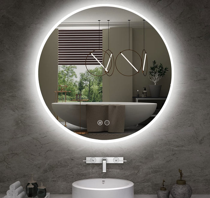 آینه دکوراتیو گرد بگ لایت