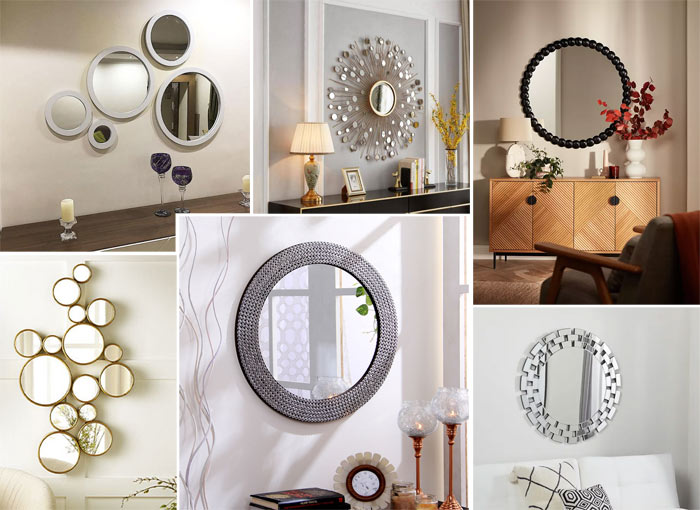 خرید اینترنتی انواع آینه دکوراتیو گرد