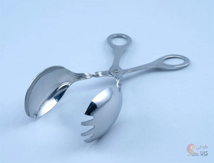 عکس انبر سالاد استیل