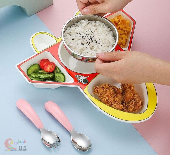 عکس ظرف غذای کودک طرح سفینه فضایی