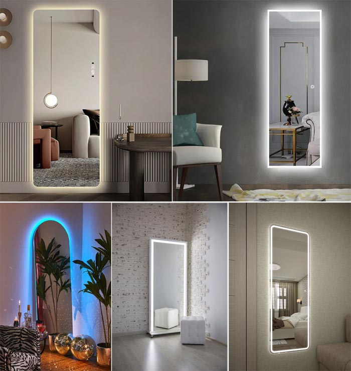 بهترین مدلهای آینه قدی بک لایت