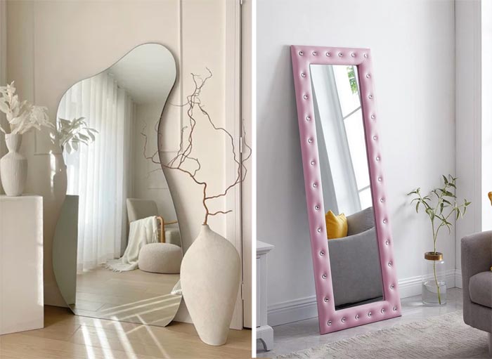 آینه قدی فریم دار و بدون فریم