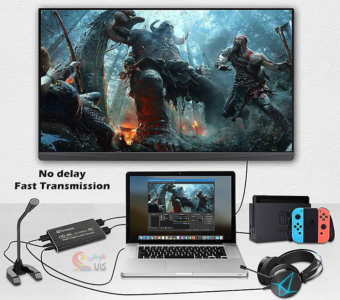 اتصال کپچر کارت به تلویزیون و لب تاب