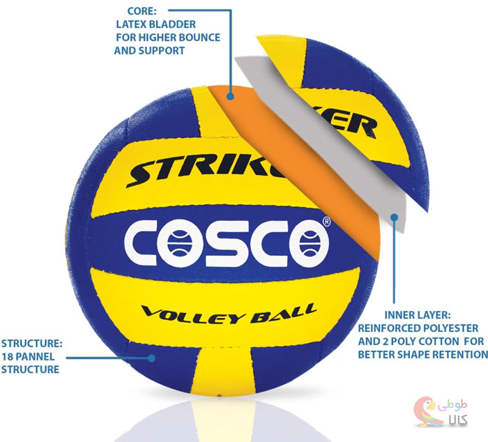 بخش های مختلف توپ والیبال