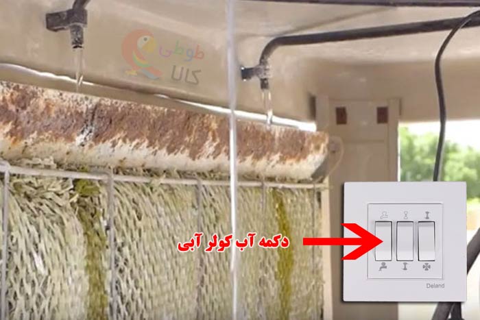 دکمه آب کولر آبی