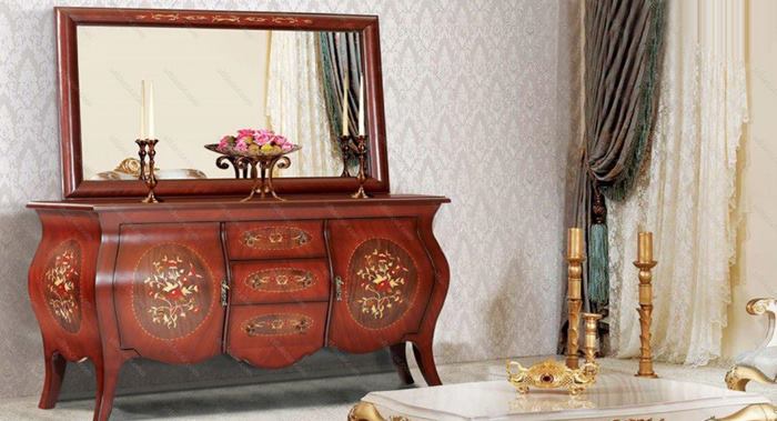 آینه کنسول چوبی