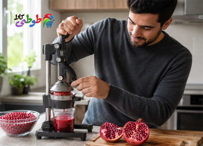 استفاده از آب انار گیر دستی