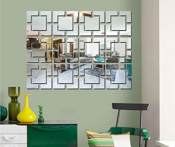 عکس آینه چند تکه دیواری