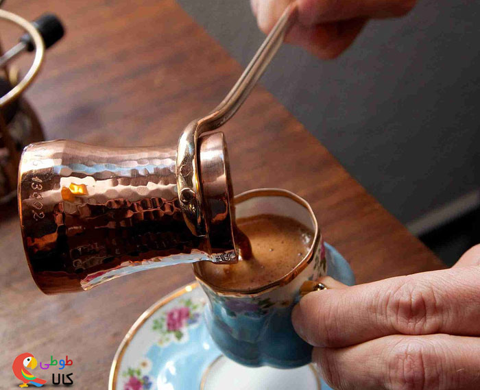 عکس قهوه جوش مسی کوچک