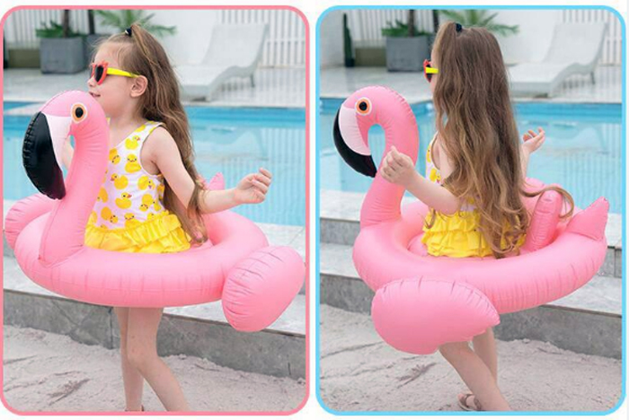 عکس حلقه شنا دخترانه فلامینگو صورتی