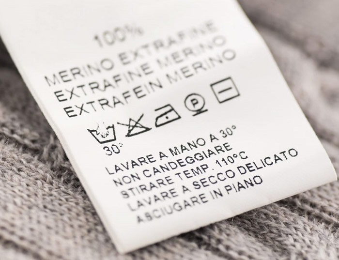 عکس برچسب مراقبت تی شرت