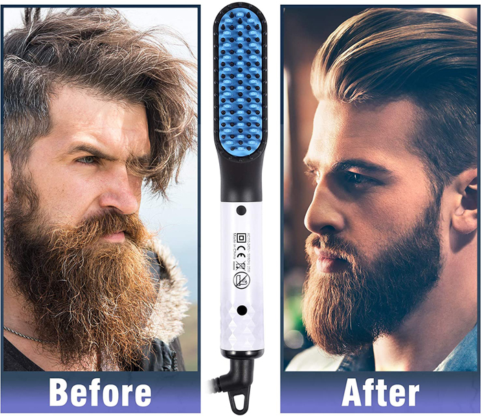 قبل و بعد استفاده از اتو مو ریش