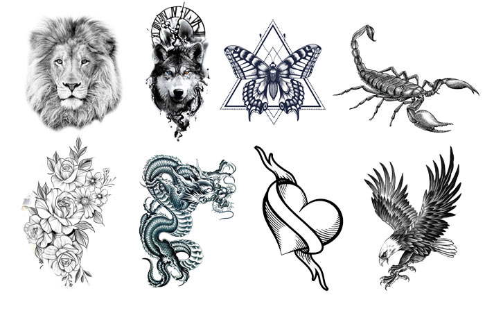 بهترین مدلهای تاتو موقت