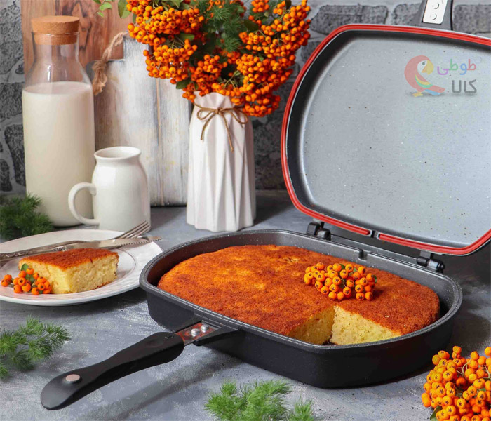 پخت کیک با ماهی تابه رژیمی