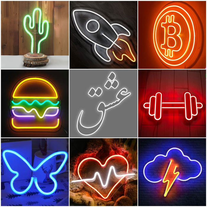 بهترین مدلهای چراغ نئونی دیواری