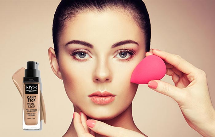 استفاده کرم پودر مایع با اسفنج