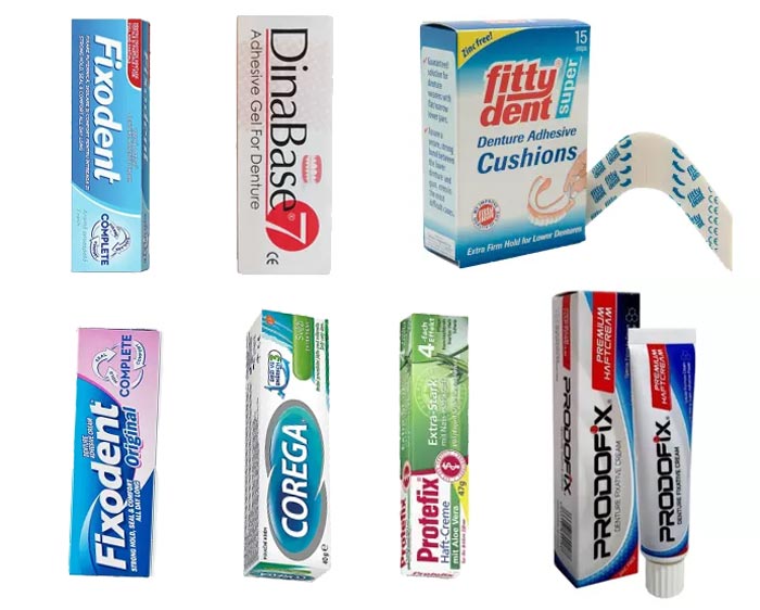 خرید انواع چسب دندان مصنوعی