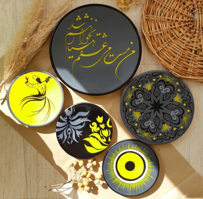 عکس دیوارکوب سفالی