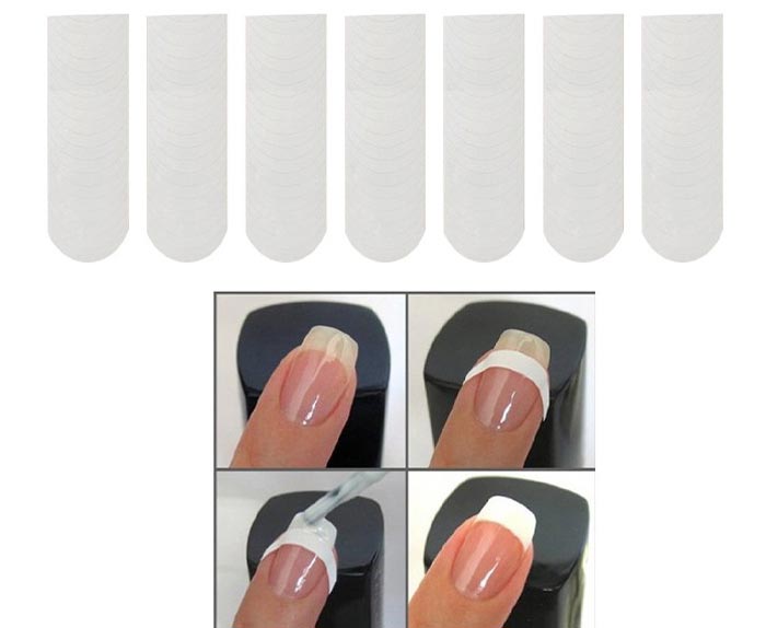 فرنچ ناخن با نوار فرنچ