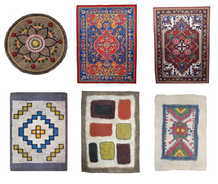 خری اینترنتی انواع فرش نمدی