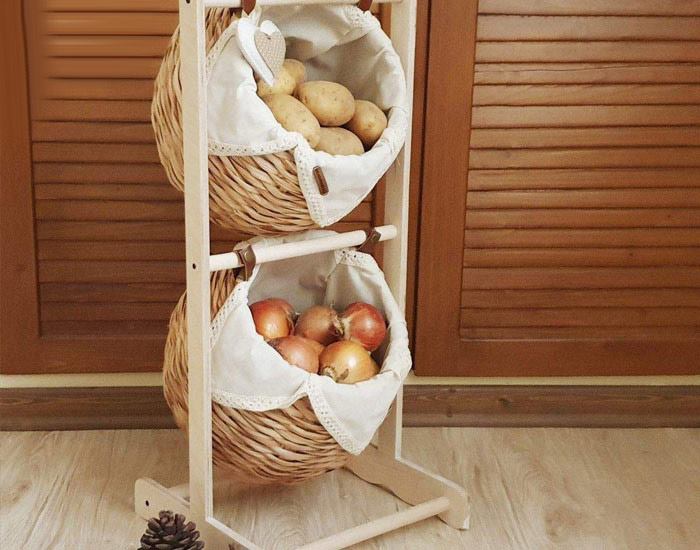 جا سیب زمینی و پیاز حصیری