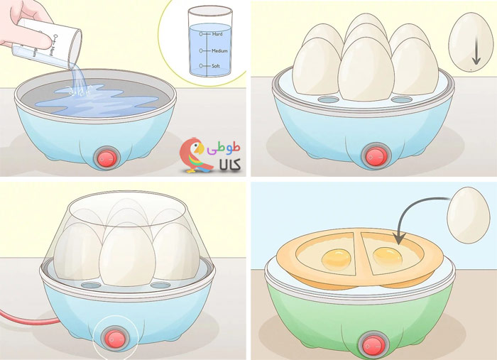 طرز استفاده از دستگاه تخم مرغ پز