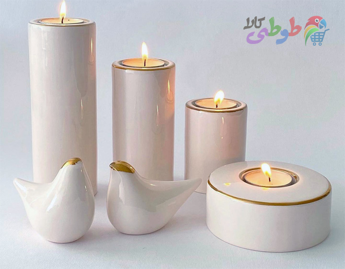 جا شمعی سرامیک