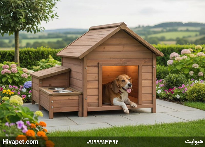 خانه سگ چوبی
