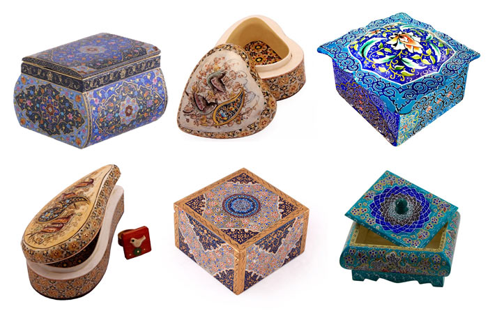 جعبه جواهرات مینا کاری شده