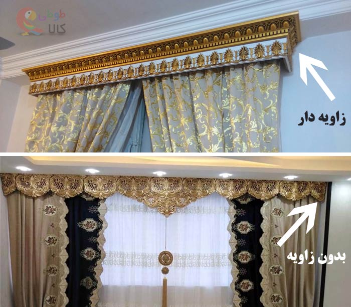 کتیبه زاویه دار و بدون زاویه