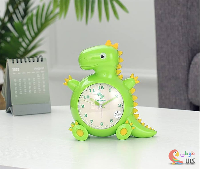 عکس ساعت رومیزی بچه گانه طرح دایناسور