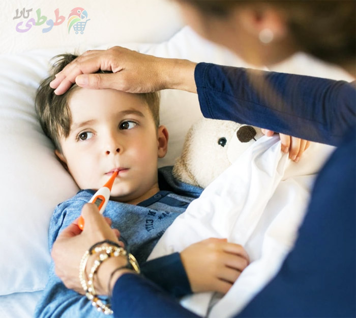 اندازه گیری تب کودک