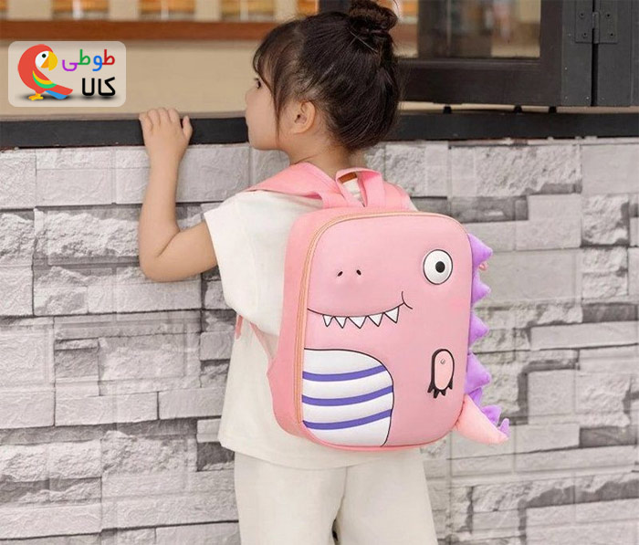 کوله پشتی مهدکودک دخترانه طرح دایناسور