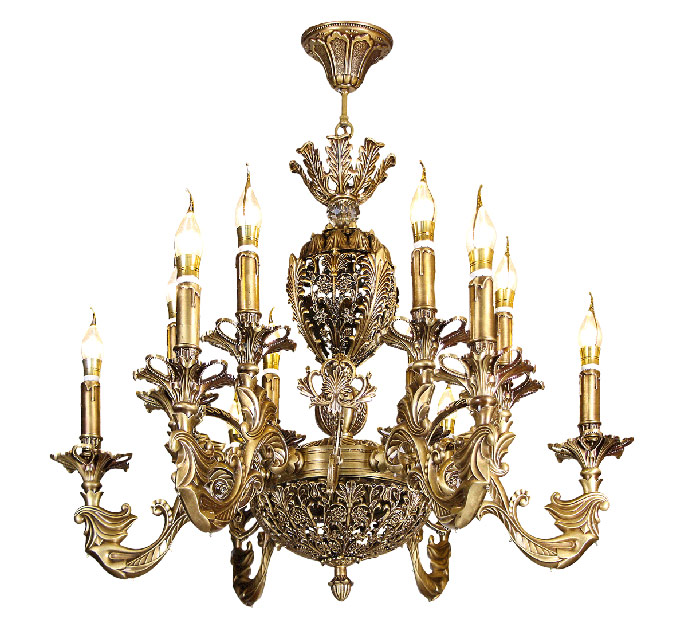 عکس لوستر برنزی