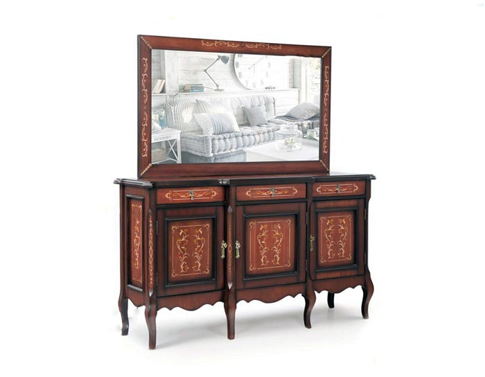 آینه کنسول چوبی