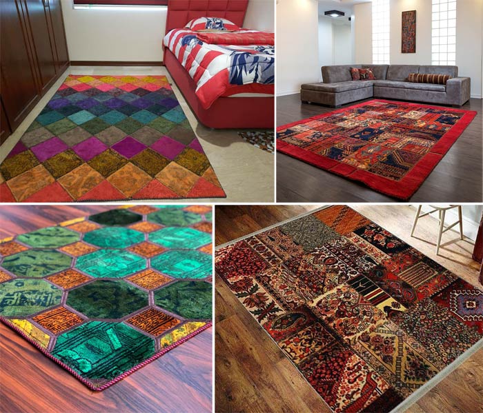 خرید اینترنتی انواع فرش چهل تکه